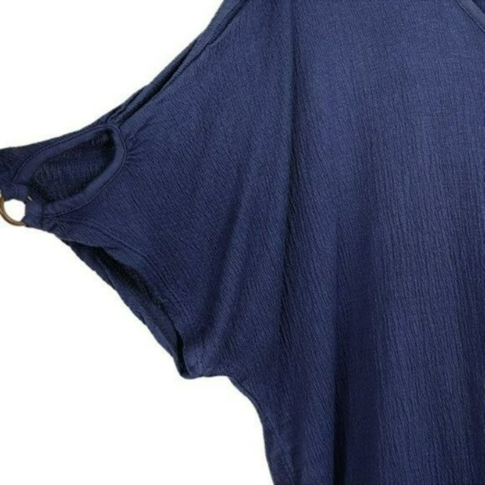 NWT French Laundry PLUS Dolman Sleeve Smock Waist Blouse Top - Picture 4 of 4